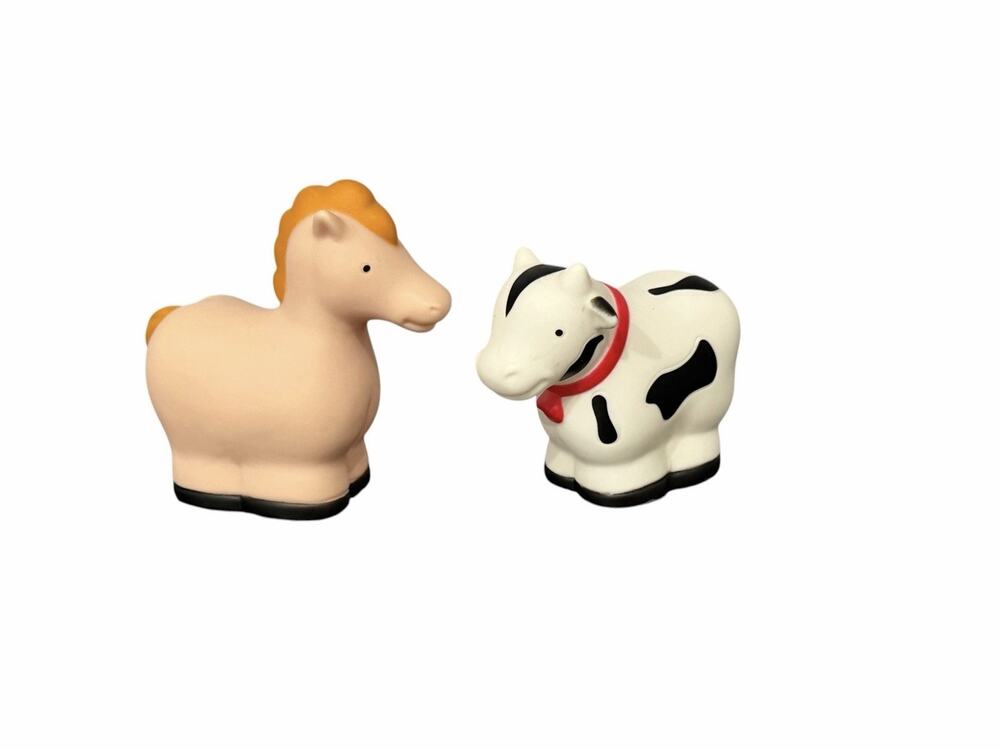 Battat Big Red Barn Black & White Cow & Tan Horse Replacement Animals